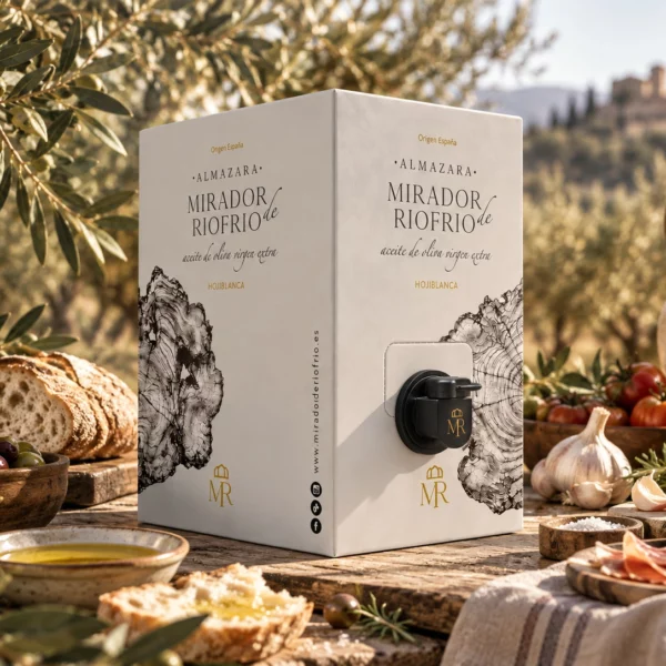 Bag in Box de 3 litros de AOVE Hojiblanca Mirador de Riofrío