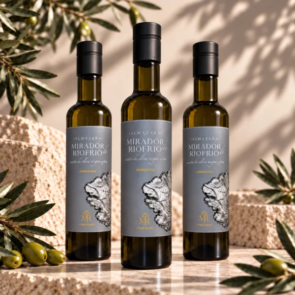 Pack de 3 botellas de 500 ml de AOVE Arbequina Mirador de Riofrío