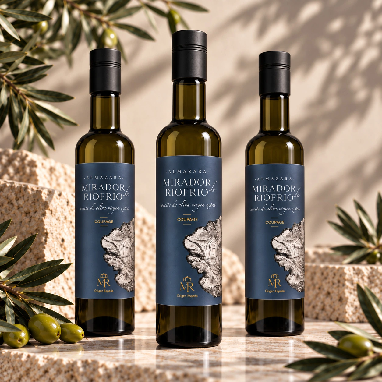 Pack de 3 botellas de AOVE Coupage Premium 500 ml